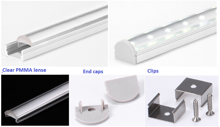 Mounting clips led linear aluminum profile with clear lens diffuserled  linear aluminum profile strip with clear lens diffuser from Greenough  Greenough Enterprises Co., Ltd is a LED lighting manufacturer and supplier,  to
